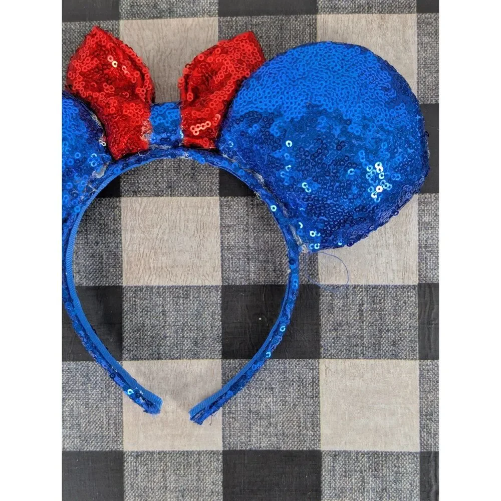 Disney Minnie Mouse Ears Sequenced Headbands Lot of 2